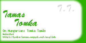 tamas tomka business card