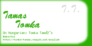 tamas tomka business card